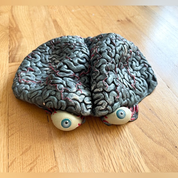 Vintage 2000 disguise exposed brain alien mask rubber cap - Picture 1 of 4